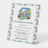 シグネチャードリンク男の赤ちゃんゾウ&モンキーゴルフ 台座サイン (正面)