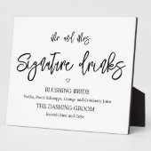 シグネチャードリンク看板Tabletop Plak with Easel フォトプラーク (側面)