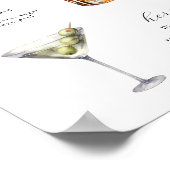 シグネチャードリンク結婚のカクテルポスター ポスター (角)