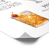 シグネチャードリンク結婚のカクテルメニューポスター ポスター (角)