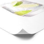 シグネチャードリンク結婚のカクテルメニューポスター ポスター (角)