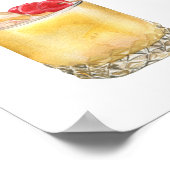 シグネチャードリンク結婚のカクテルメニューポスター ポスター (角)