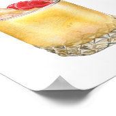 シグネチャードリンク結婚のカクテルメニューポスター ポスター (角)