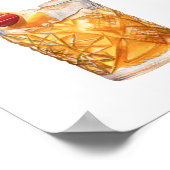 シグネチャードリンク結婚のカクテルメニューポスター ポスター (角)