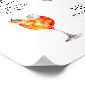 シグネチャードリンク結婚のカクテルメニューポスター ポスター (角)