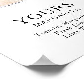 シグネチャードリンク結婚のカクテルメニューポスター ポスター (角)