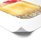 シグネチャードリンク結婚のカクテルメニューポスター ポスター (角)