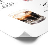 シグネチャードリンク結婚のカクテルメニューポスター ポスター (角)