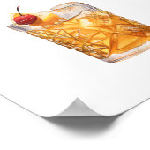 シグネチャードリンク結婚のカクテルメニューポスター ポスター (角)