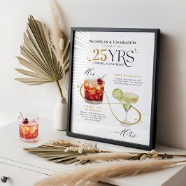 シグネチャードリンク結婚ズのアニバーサリーカクテルメニュー ポスター