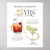 シグネチャードリンク結婚ズのアニバーサリーカクテルメニュー ポスター (正面)