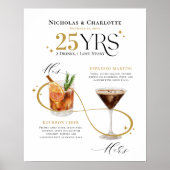 シグネチャードリンク結婚ズのアニバーサリーカクテルメニュー ポスター (正面)