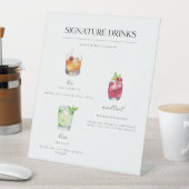 シグネチャードリンク結婚ズのカクテル 台座サイン (インサイチュ)