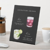 シグネチャードリンク結婚ズのカクテル 台座サイン (インサイチュ)