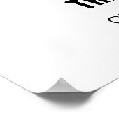 シグネチャードリンク結婚ズのサインは白黒 ポスター (角)