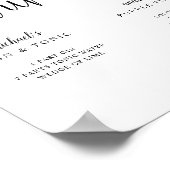 シグネチャードリンク結婚ズのサイン素朴書 ポスター (角)