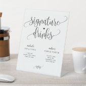 シグネチャードリンク結婚ズのサイン素朴書 台座サイン (インサイチュ)
