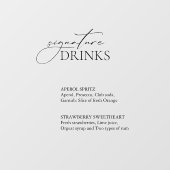 シグネチャードリンク結婚ズのバーデカール記号 ウィンドウサイン (シート)