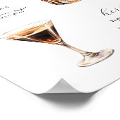 シグネチャードリンク結婚ズカクテルポスター ポスター (角)