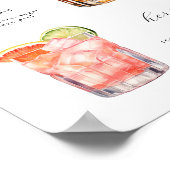 シグネチャードリンク結婚ズカクテルポスター ポスター (角)