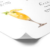 シグネチャードリンク結婚ズカクテルポスター ポスター (角)