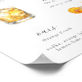 シグネチャードリンク結婚ズカクテルポスター ポスター (角)