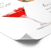 シグネチャードリンク結婚ズカクテルポスター ポスター (角)