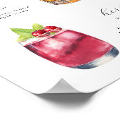 シグネチャードリンク結婚ズカクテルポスター ポスター (角)