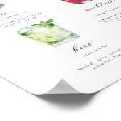 シグネチャードリンク結婚ズカクテルポスター ポスター (角)