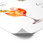 シグネチャードリンク結婚ズカクテルポスター ポスター (角)