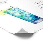 シグネチャードリンク結婚ズカクテルポスター ポスター (角)