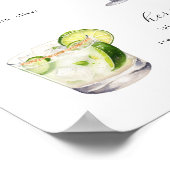 シグネチャードリンク結婚ズカクテルポスター ポスター (角)