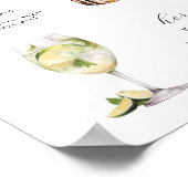 シグネチャードリンク結婚ズカクテルポスター ポスター (角)