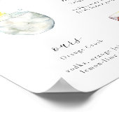 シグネチャードリンク結婚ズカクテルポスター ポスター (角)