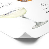 シグネチャードリンク結婚ズカクテルポスター ポスター (角)