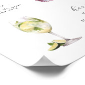 シグネチャードリンク結婚ズカクテルポスター ポスター (角)