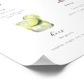 シグネチャードリンク結婚ズカクテルポスター ポスター (角)