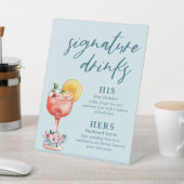 シグネチャードリンク結婚ズカクテル 台座サイン (インサイチュ)