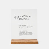 シグネチャードリンク結婚ズバーアクリル看板 アクリルサイン (正面)