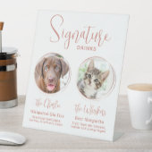 シグネチャードリンク結婚ペットのバラ金ゴールドバー 台座サイン (インサイチュ)