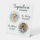 シグネチャードリンク結婚ペットの写真 台座サイン (正面)