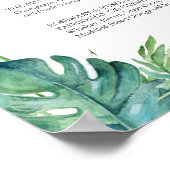 シグネチャードリンク8x10トロピカル結婚のサイン ポスター (角)