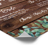 シグネチャードリンク イルミネーション ユーカリ ウェディング ポスター (角)