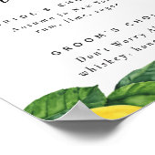 シグネチャードリンク。エレガントレモン結婚類 ポスター (角)