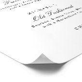 シグネチャードリンク エレガント シンプル ウェディング バー サイン (角)