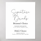 シグネチャードリンク エレガント シンプル カリグラフィー サイン (正面)