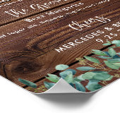 シグネチャードリンク ストリングライト ラスティック ウェディングバー ポスター (角)