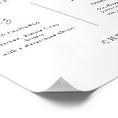 シグネチャードリンク モダンな手書き ウェディングサイン ポスター (角)