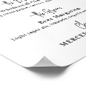 シグネチャードリンク モダンカリグラフィー ウェディング バー ポスター (角)