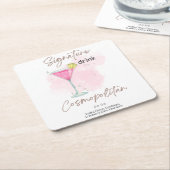 シグネチャードリンクCosmopolitan スクエアペーパーコースター (アングル)
